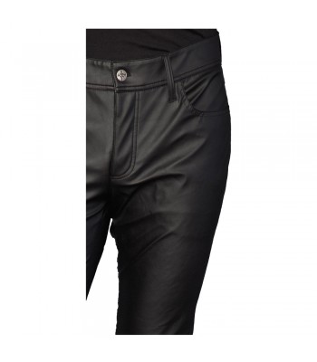 Men Gothic Pant Comfort Fit Pant Synthetic Leather Black PVC Pant Street Fashion Pant